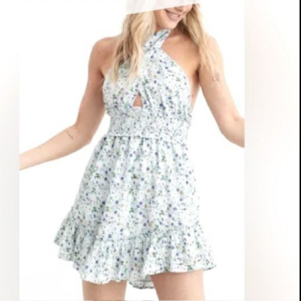 Aerie • Spring Fling Floral Halter Dress‎